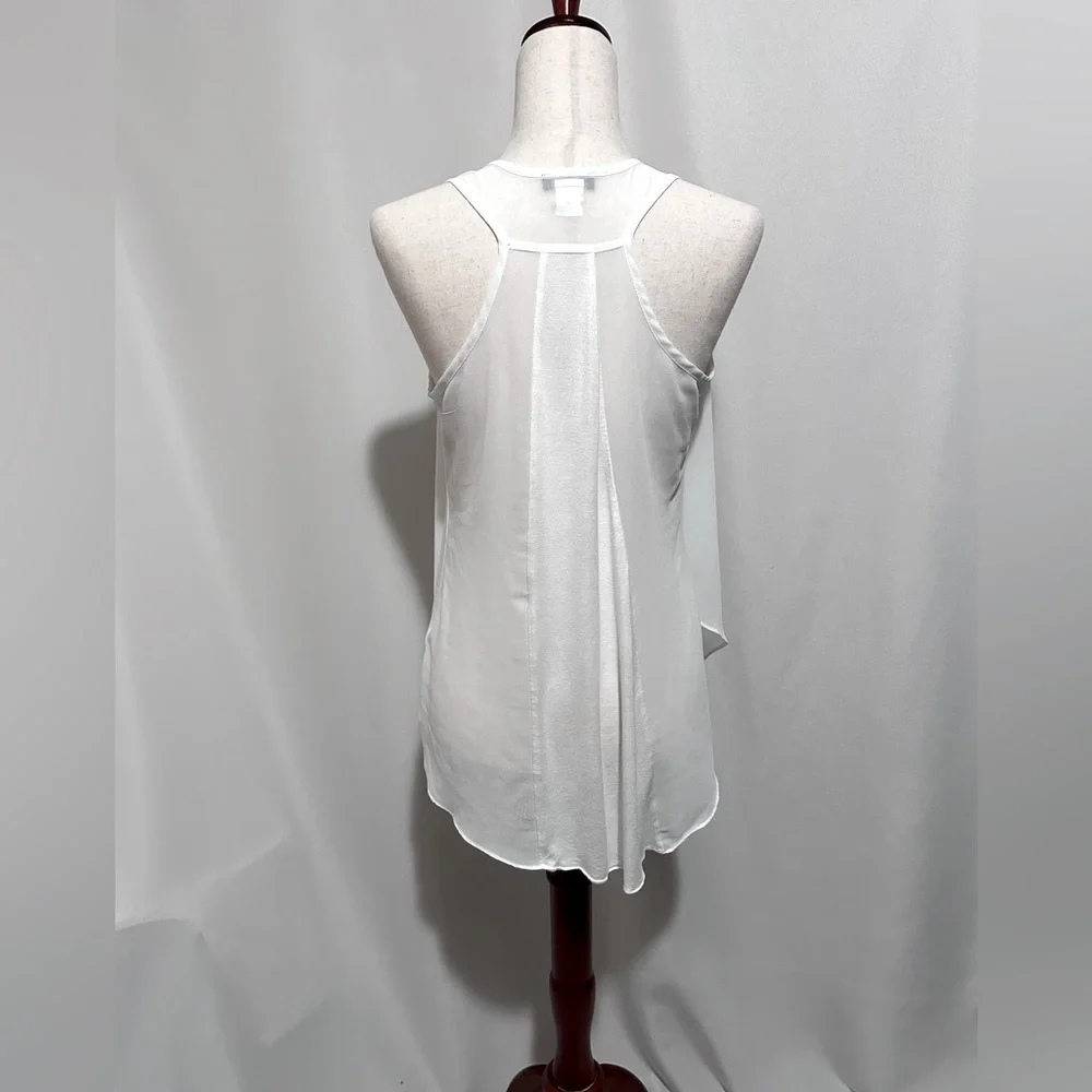 VENUS Sheer Ruffle Racerback Tank Top. Sizes: S & M - Picture 5 of 8